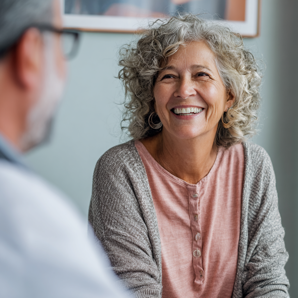 Patient consulting with rheumatologist