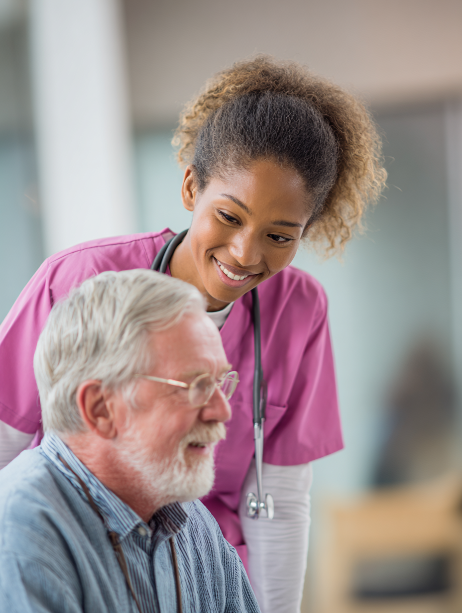 Care team with patient